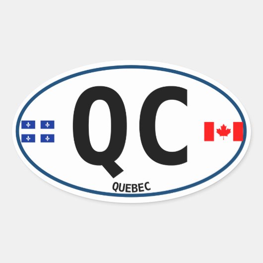 Quebec Oval Sticker (Vorderseite)