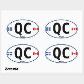 Quebec Oval Sticker (Blatt)