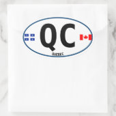 Quebec Oval Sticker (Tasche)