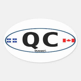 Quebec Oval Sticker
