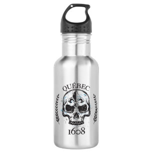 Québec Patriot 1608 Grunge Metal Referendum JA Trinkflasche