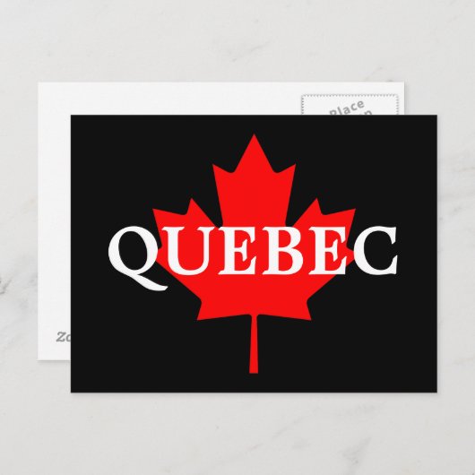 QUEBEC POSTKARTE (Vorne/Hinten)