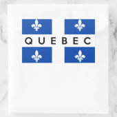 Quebec Provinzflagge Canada Ländername Text Rechteckiger Aufkleber (Tasche)