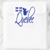 Quebec Quadratischer Aufkleber (Tasche)