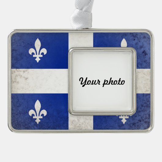 Quebec Rahmen-Ornament Silber (Vorderseite)