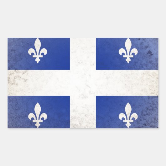 Quebec Rechteckiger Aufkleber (Vorderseite)