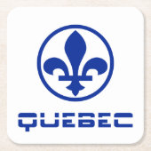 Quebec Rechteckiger Pappuntersetzer (Vorderseite)