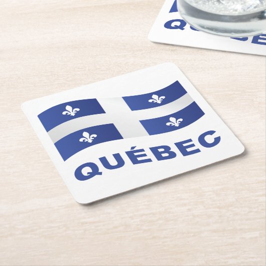 Québec Rechteckiger Pappuntersetzer (angewinkelt)