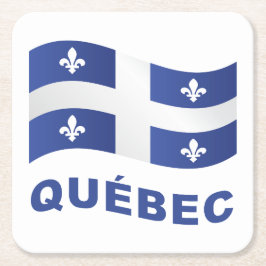 Québec Rechteckiger Pappuntersetzer