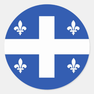Quebec-Region Kanadas Landesflagge Runder Aufkleber