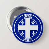 Quebec Round Emblem Button (Vorne & Hinten)