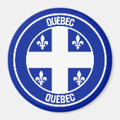 Quebec Round Emblem Magnet (Vorne)