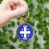 Quebec Round Emblem Schlüsselanhänger (Hand)