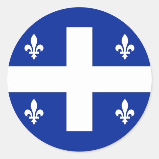 Quebec Runder Aufkleber (Vorderseite)