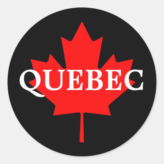 QUEBEC RUNDER AUFKLEBER (Vorderseite)