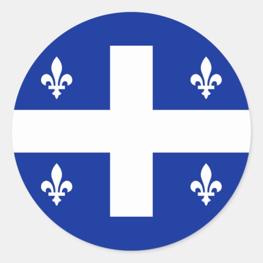 Quebec Runder Aufkleber (Vorderseite)