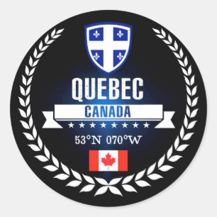 Quebec Runder Aufkleber