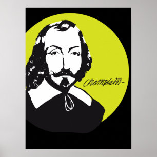 Québec Samuel de Champlain 1608 Neufrankreich Poster