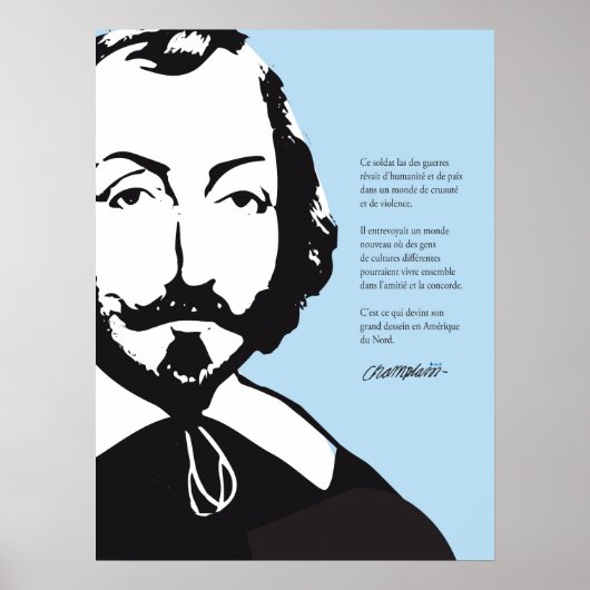 Québec Samuel de Champlain 1608 Nouvelle-Frankreic Poster (Vorne)