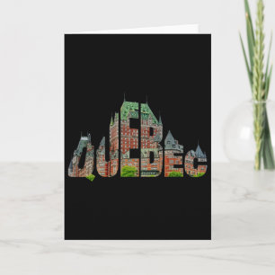 Quebec Schlosshotel Frontenac Typografie Kanada Re Karte