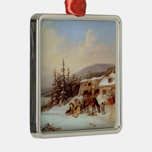 Quebec Silbernes Ornament (Rechts)