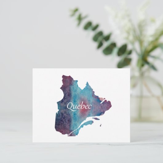 Quebec-Silhouette Postkarte (Stehend Vorderseite)