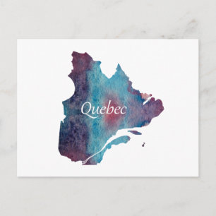 Quebec-Silhouette Postkarte