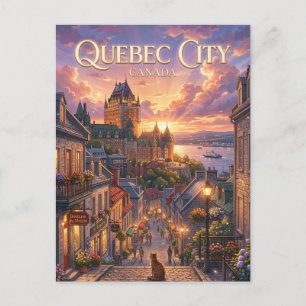 Québec Stadt Kanada Postkarte