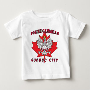 Quebec Stadt Polnisch Kanadisches Leaf Baby T-shirt