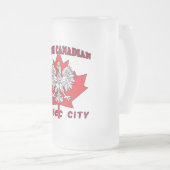 Quebec Stadt Polnisch Kanadisches Leaf Mattglas Bierglas (VorderseiteRechts)