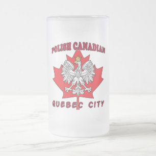 Quebec Stadt Polnisch Kanadisches Leaf Mattglas Bierglas