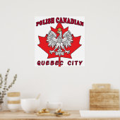 Quebec Stadt Polnisch Kanadisches Leaf Poster (Küche)