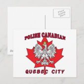 Quebec Stadt Polnisch Kanadisches Leaf Postkarte (Vorne/Hinten)