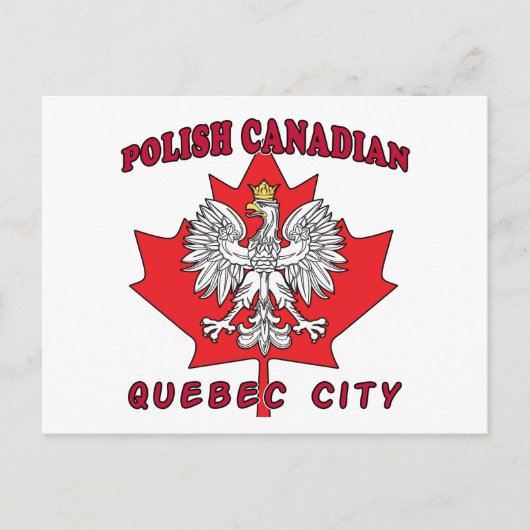 Quebec Stadt Polnisch Kanadisches Leaf Postkarte (Vorderseite)