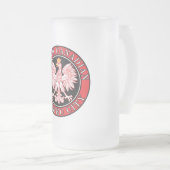 Quebec Stadt Polnischer Kanadier Adler Mattglas Bierglas (VorderseiteRechts)