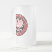 Quebec Stadt Polnischer Kanadier Adler Mattglas Bierglas (Vorderseite Links)