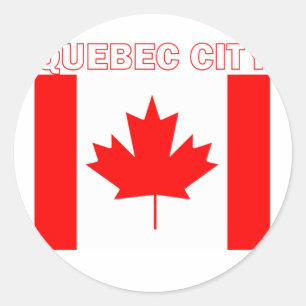 Québec-Stadt Runder Aufkleber