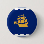 Québec-Stadtflagge Button (Vorderseite)