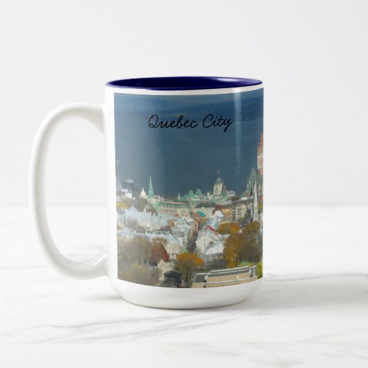 Québec-StadtTasse Zweifarbige Tasse (Links)