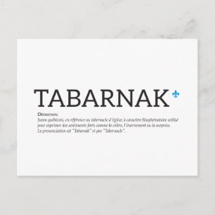 Québec Tabarnak Juron Joual Spaß Français Postkarte