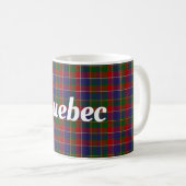 Quebec Tartan Kariert Kaffeetasse (VorderseiteRechts)