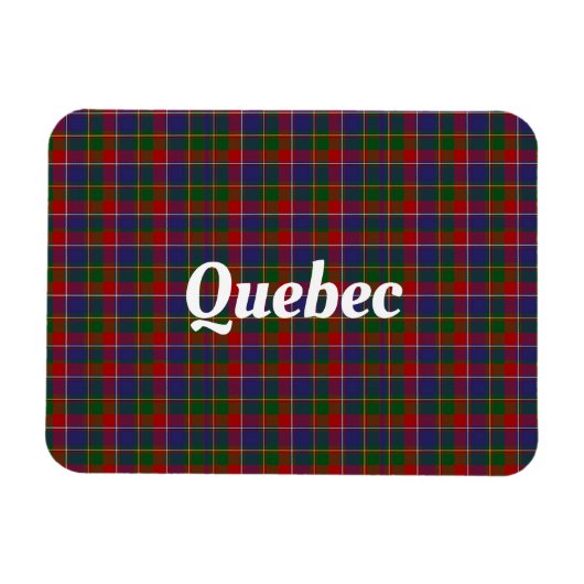 Quebec Tartan Kariert Magnet (Horizontal)