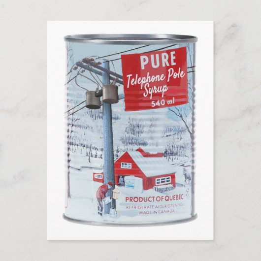 Quebec Telefonhörnchensirup Postkarte (Vorderseite)
