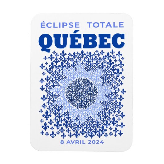 Quebec Total Eclipse Flexible Foto Magnet (Vertikal)