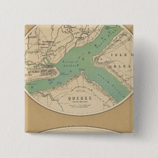 Quebec und seine Umgebung Button (Vorderseite)