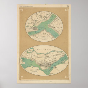 Quebec und seine Umgebung Poster