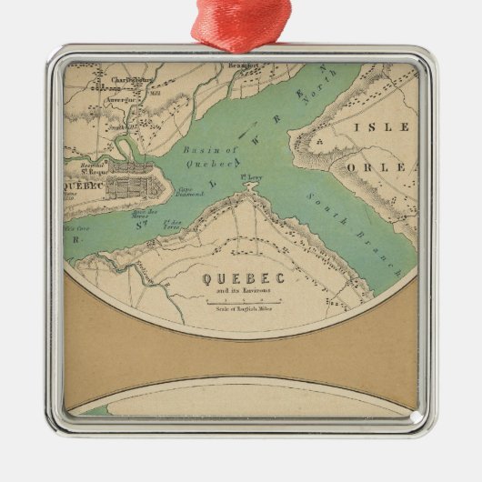 Quebec und seine Umgebung Silbernes Ornament (Vorne)