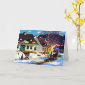 Quebec Village Street, Winter Clarence Gagnon Karte (Gelbe Blume)