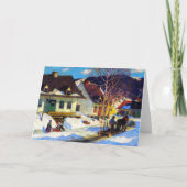 Quebec Village Street, Winter Clarence Gagnon Karte (Vorderseite)