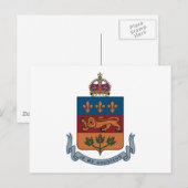 Quebec-Wappen (Alternative) Postkarte (Vorne/Hinten)